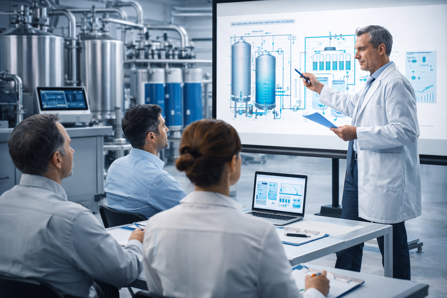 sesión de formación en tratamiento de aguas